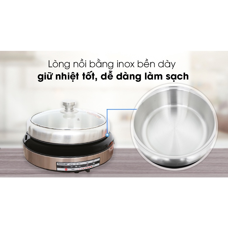 [Mã ELHADEV giảm 4% đơn 300K] Lẩu điện Sunhouse SHD4526, Công suất 1300W, Dung tích 4 lít