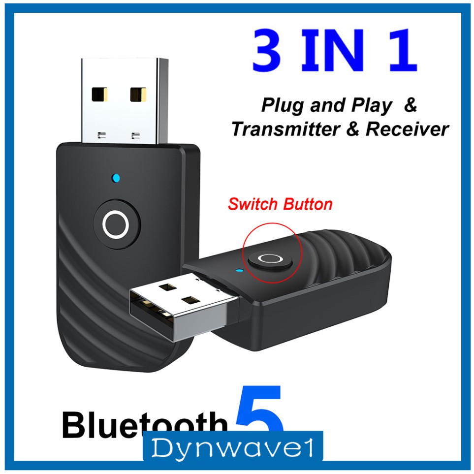 Bộ Thu Tín Hiệu Usb Bluetooth 5.0 Giắc Cắm 3.5mm Cho Loa Aux / Xe Hơi / Tv / Pc / Xe Hơi Dynwave1