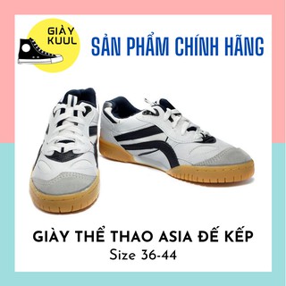 Giày thể thao Asia đế kếp, cầu lông, bóng chuyền, đi bộ viền đen - Giày KUUL