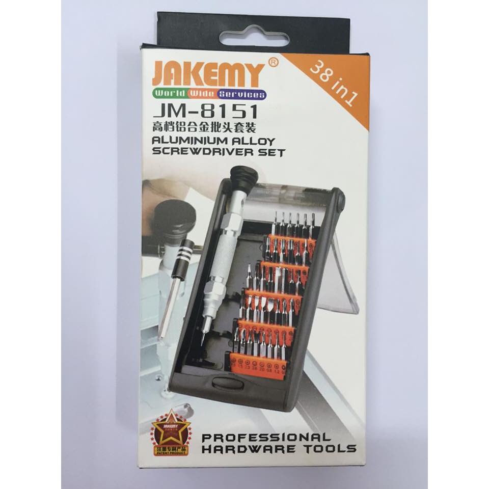 Bộ tua vít đa năng 38in1 Jakemy JM-8151 (Cam Đen)