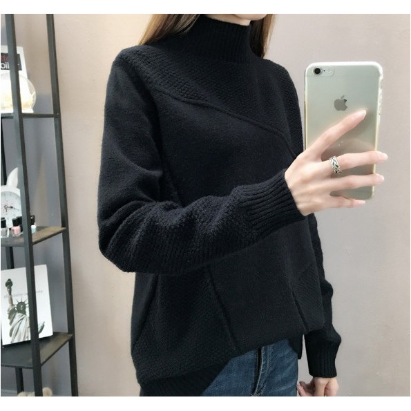 Áo len cao cổ dáng dài chấm tròn mới nhất 2020 | BigBuy360 - bigbuy360.vn