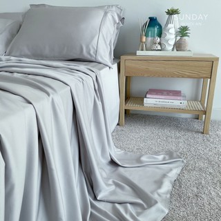 Bộ Ga Gối Sợi Tre Cao Cấp Mềm Mịn Thoáng Mát Màu Xám Nhạt | BAMBOO BEDDING SET SUNDAY