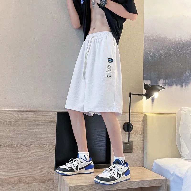 Quần cụt nam lưng thun cột dây năng động trắng quần short thun Simple Fashion quần đùi namBigsize quần đùi bé trai from rộng