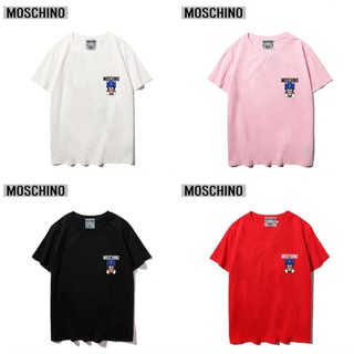 Áo thun cotton ngắn tay in họa tiết Moschino dễ thương