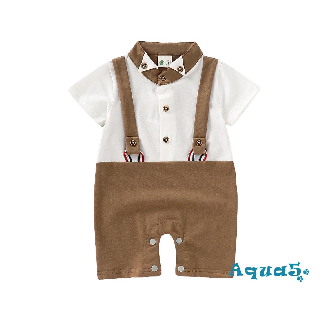 Bộ áo thun ngắn tay cổ tròn + quần short đáng yêu cho bé trai