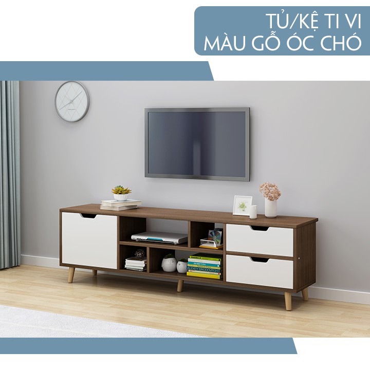 Kệ tivi để sàn gỗ công nghiệp MDF siêu chống ẩm có ngăn kéo T351