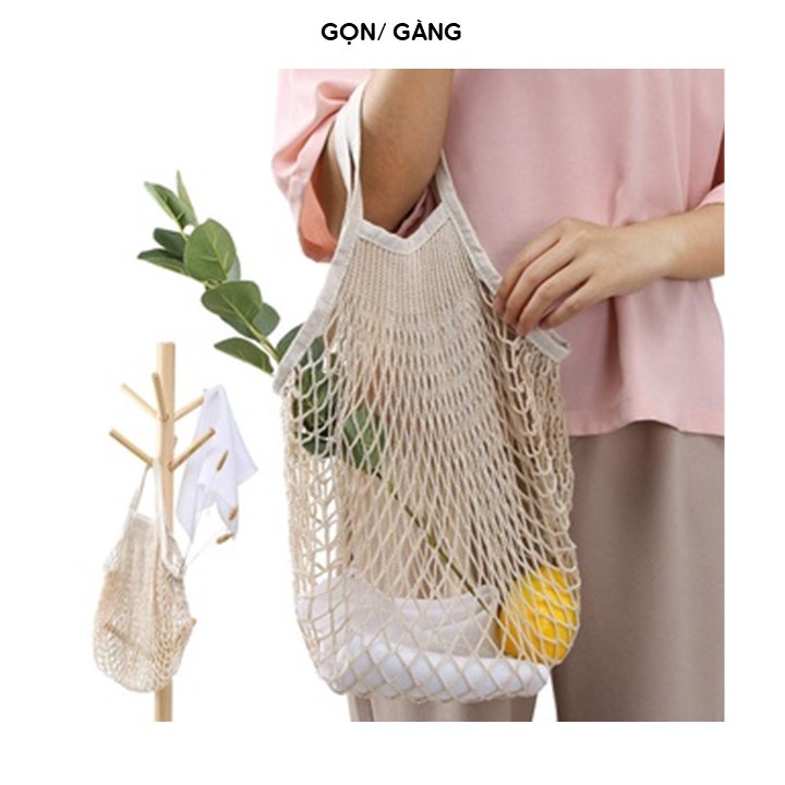 Túi lưới túi du lịch dã ngoại đi chợ tái sử dụng đi biển đi chơi vintage túi xách tay đeo vai bảo vệ môi trường Gọn Gàng