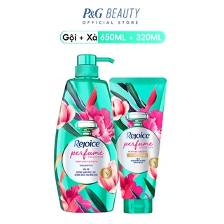 Combo dầu gội Rejoice 650ml & dầu xả rejoice hoa mẫu đơn 320ml
