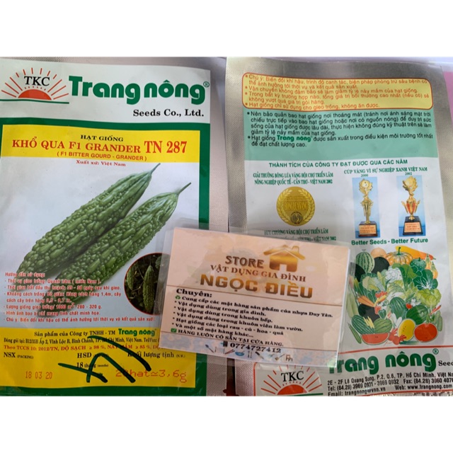 HẠT GIỐNG TRÁI KHỔ QUA