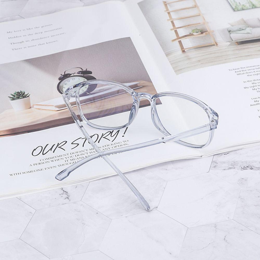 Mắt Kính Gọng Tròn Bằng Nhựa Trong Suốt Phong Cách Vintage