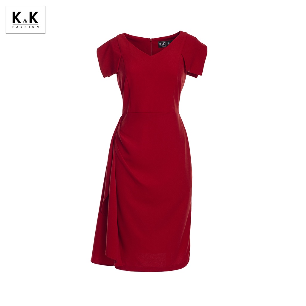 Đầm Dự Tiệc Sang Trọng K&K Fashion KK105-20 Màu Đỏ Dáng Chữ A | BigBuy360 - bigbuy360.vn