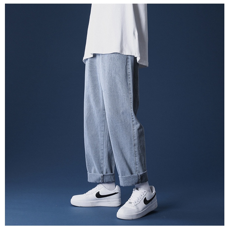 Quần bò nam quần baggy nam jean ống suông rộng unisex phong cách hàn quốc