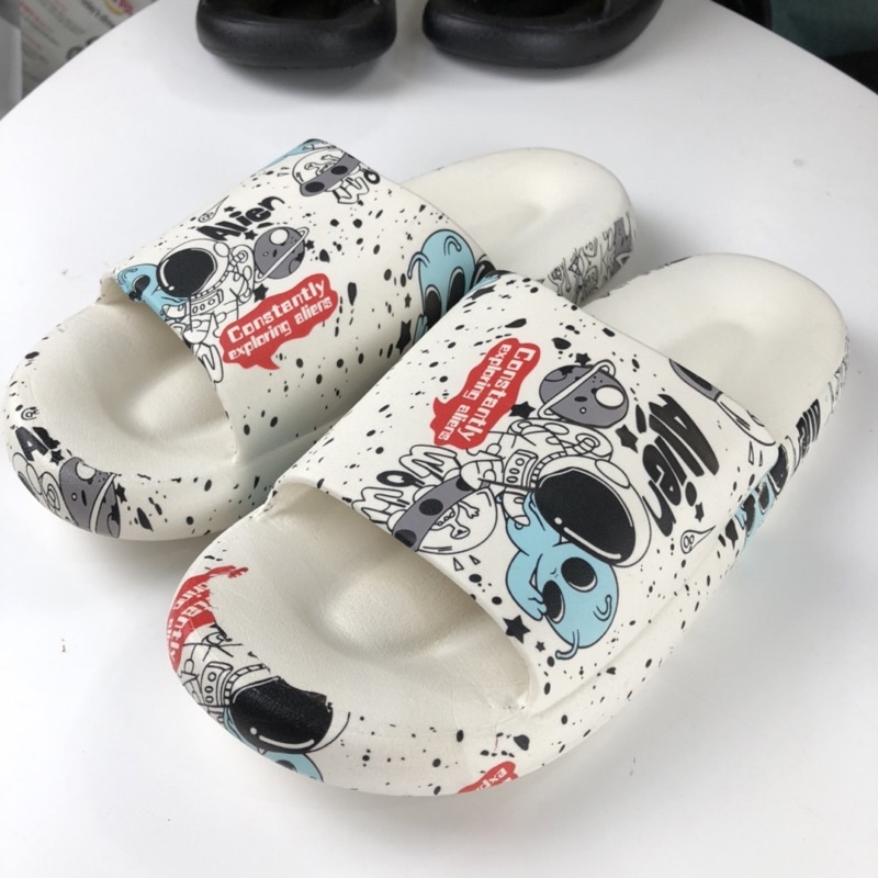 Dép bánh mì nam nữ họa tiết Space "Have a nice day" cực phẩm 2022
