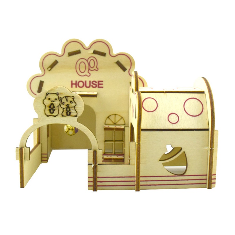 Nhà gỗ trang trí chuồng nuôi chuột Hamster