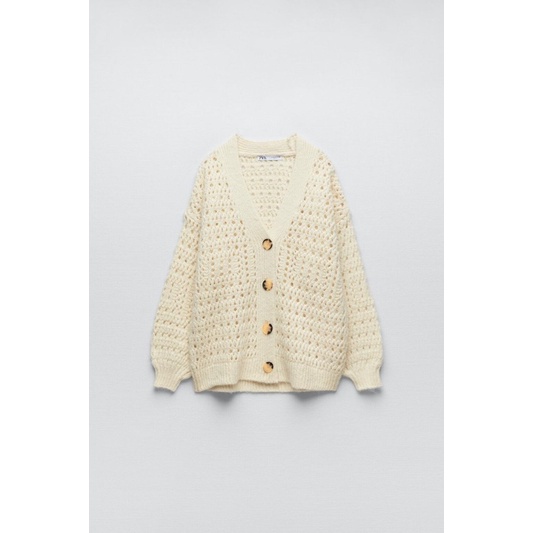 Order áo len xuất dư ZARA của nữ Áo cardigan dệt kim oversize