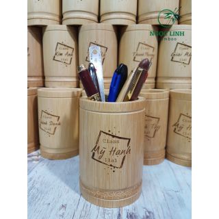 Ống đựng bút bằng tre - Quà tặng thân thiện môi trường, mang phong cách tự nhiên
