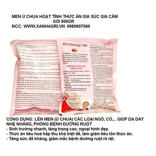 Men ủ chua hoạt tính thức ăn cho gia súc 500gr/ túi