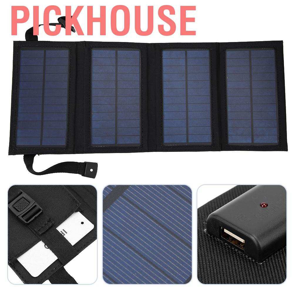 Pickhouse 【lower price+ready stock】 5V USB Folding Solar Panel Charger Travel Camping Portable Battery