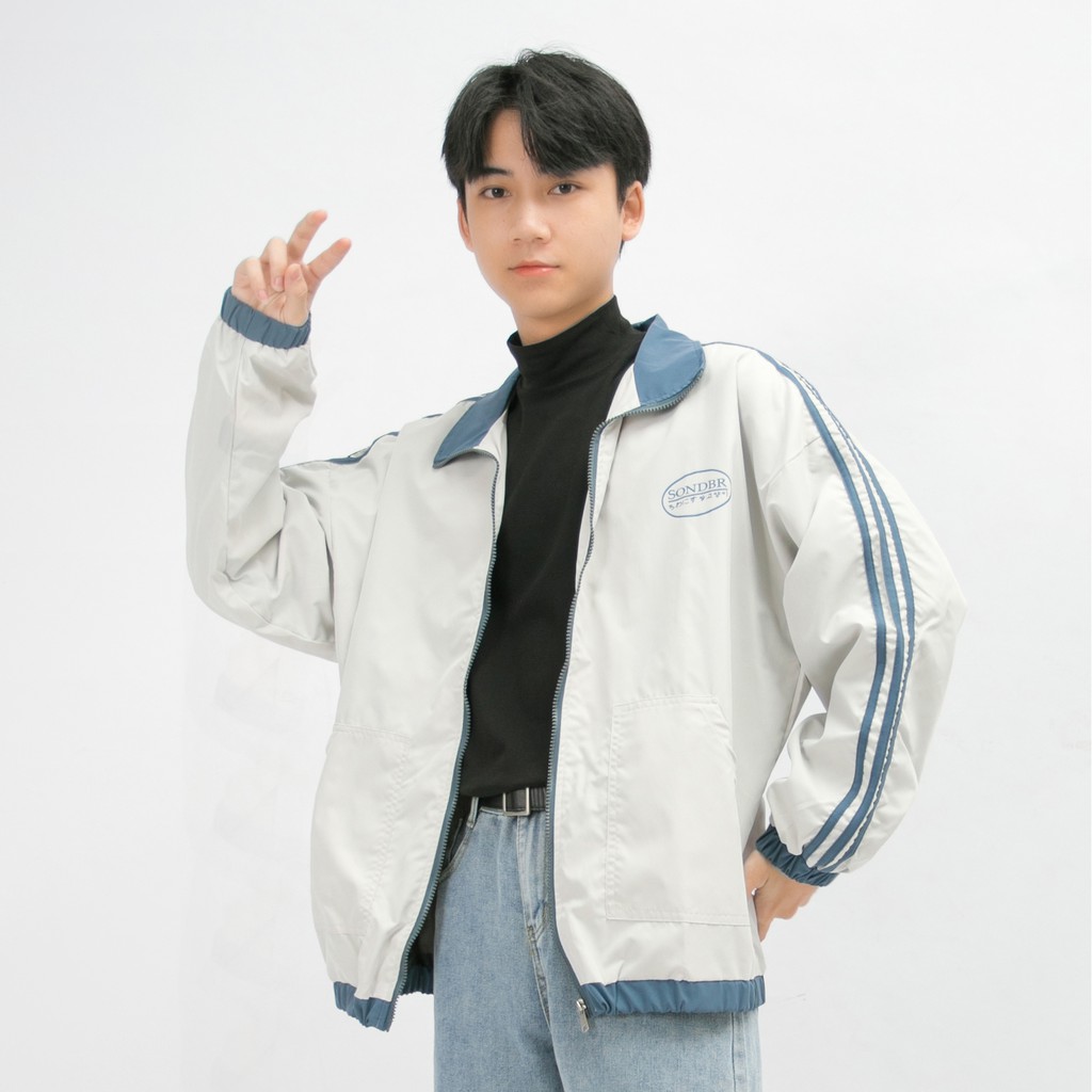 Áo Khoác Gió Thể Thao Nam MANDO 2 Lớp Kiểu Dáng Thể Thao Basic Unisex Thời Trang Hàn Quốc Form Rộng 3 Màu KGN002