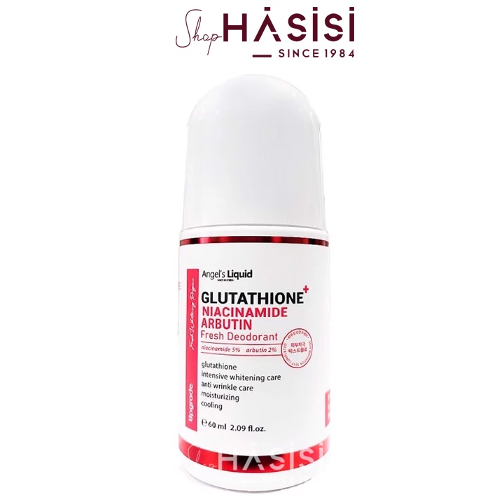 Lăn Khử Mùi, GIẢM THÂM Cho Vùng Da Dưới Cánh Tay  ANGEL'S LIQUID - Glutathione+Niacinamide Fresh Deodorant 60ml