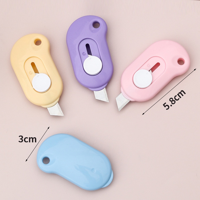 Dao Cắt Giấy Mini Di Động Màu Sắc Ngẫu Nhiên Tiện Dụng Cho Văn Phòng