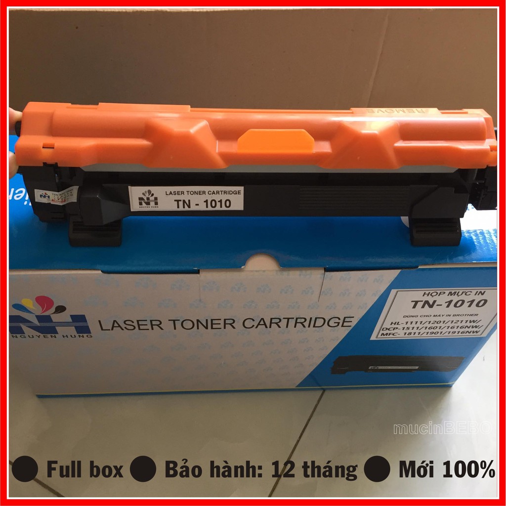 Cụm mực TN 1010 máy in Brother HL 1111, 1110, 1212w, 1211w, 1210w, MFC 1901, 1910w, 1916nw, 1911, DCP 1616nw, 1602, BEBO