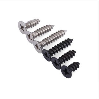 Vít Phillips Đầu Dẹt Mạ Niken / Đen Bằng Thép Carbon M2.3 M2.6 M3