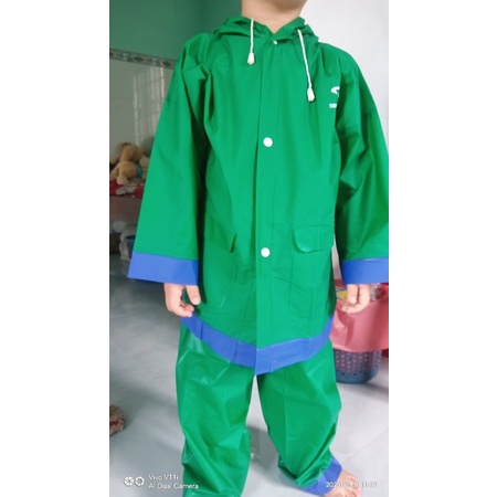 Áo mưa bộ trẻ em  cho bé nhựa dẻo