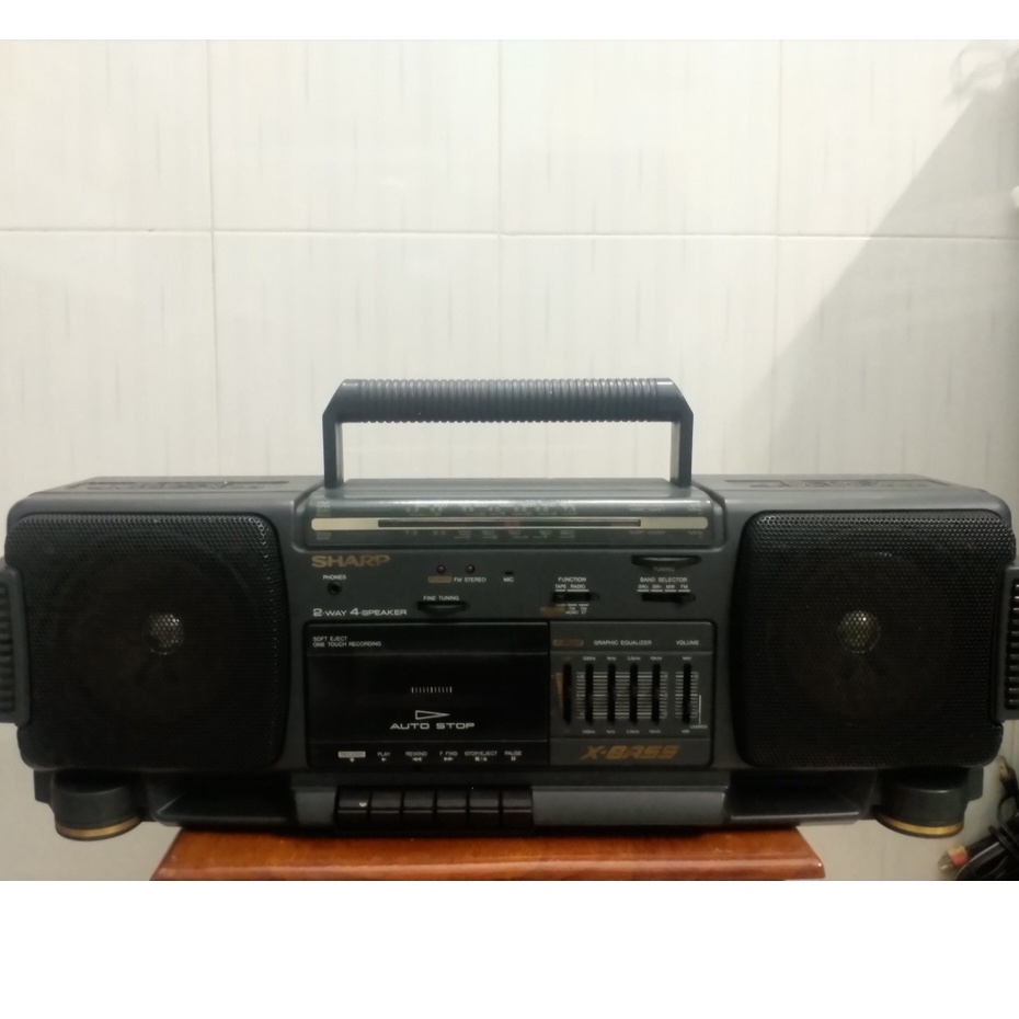 Cassette Sharp GF-339Z(GY) đồ cũ hát tốt radio cassette