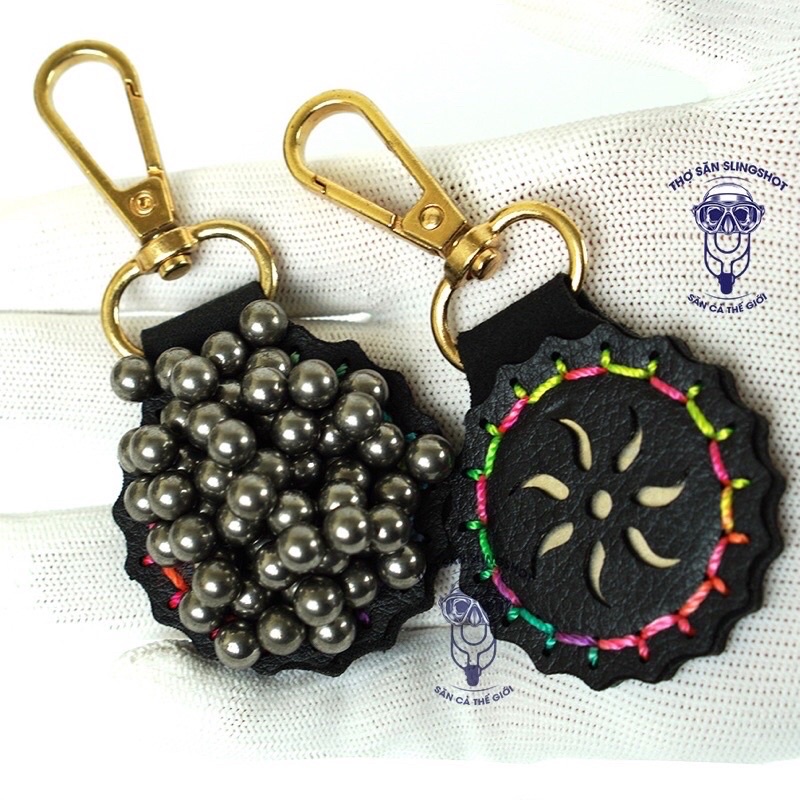 Hít bi bát giác bọc da đen