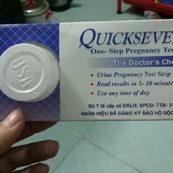 (CHE_TÊN) 1 hộp 24 Que thử thai Quickseven,test thử thai tại nhà,2 vạch sớm nhanh hiệu quả tức thì [Quick seven]