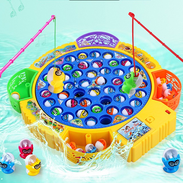 Bộ Đồ Chơi Câu Cá Phát Nhạc 4 Cần Câu [FREESHIP❤️] Chất Liệu Nhựa Không Độc Hại Dành Cho Bé