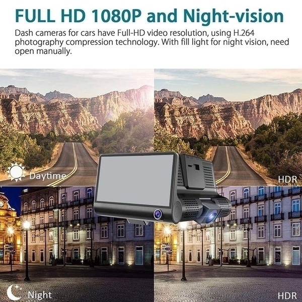 Máy Quay Hành Trình Dvr 3 Ống Kính 4.0 Inch Cho Xe Hơi | BigBuy360 - bigbuy360.vn