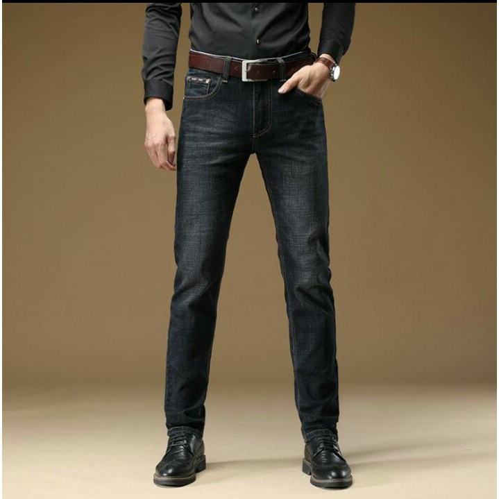 quần jean nam ống suôn co giãn | BigBuy360 - bigbuy360.vn