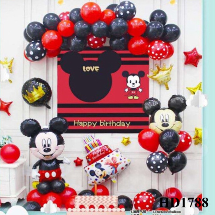 Phụ kiện trang trí sinh nhật [FREESHIP❤️] set bóng bay chi tiết trang trí sinh nhật