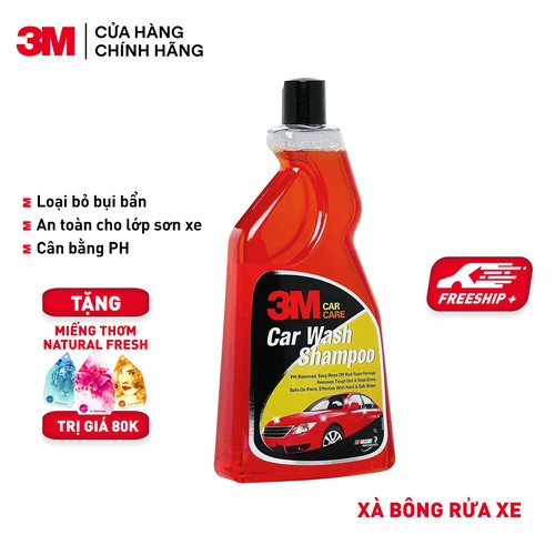 Combo miếng mút bọt biển rửa xe + Xà bông rửa xe 1L 3M