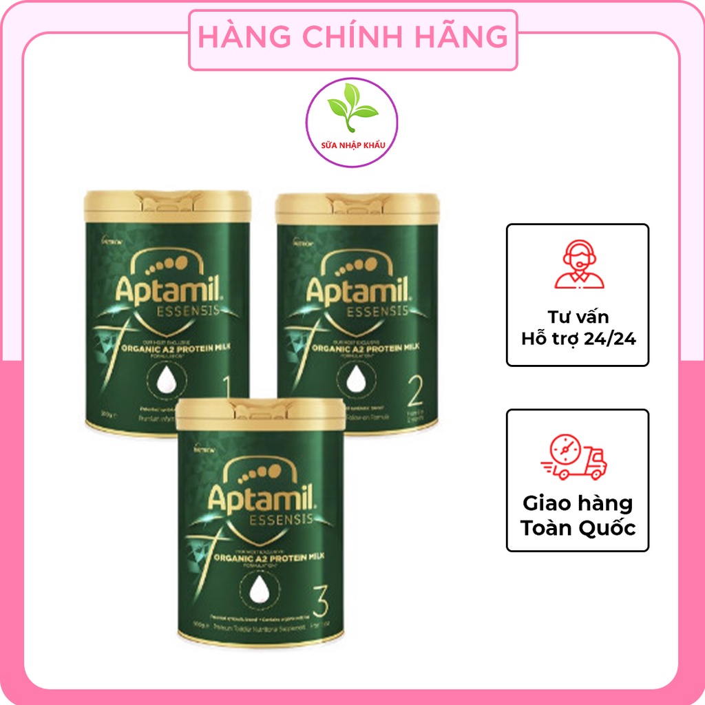 Sữa Hữu Cơ Aptamil Essensis Organic số 1,2,3,4 Tăng Đề Kháng 900G Nhập Khẩu Úc Hàng Air Date Mới Nhất Thị Trường