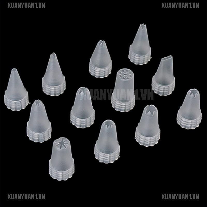 Set 12 Đuôi Bắt Bông Kem Bằng Nhựa Tiện Dụng