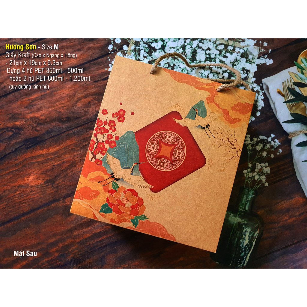 Hộp Kraft Hương Sơn đựng bánh kẹo