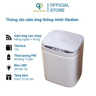 Thùng Rác Cảm Ứng Thông Minh Có Nắp Đóng Mở Tự Động Có Hộp Đựng Túi Rác Tiện Lợi Đèn Chiếu Sáng Ban Đêm