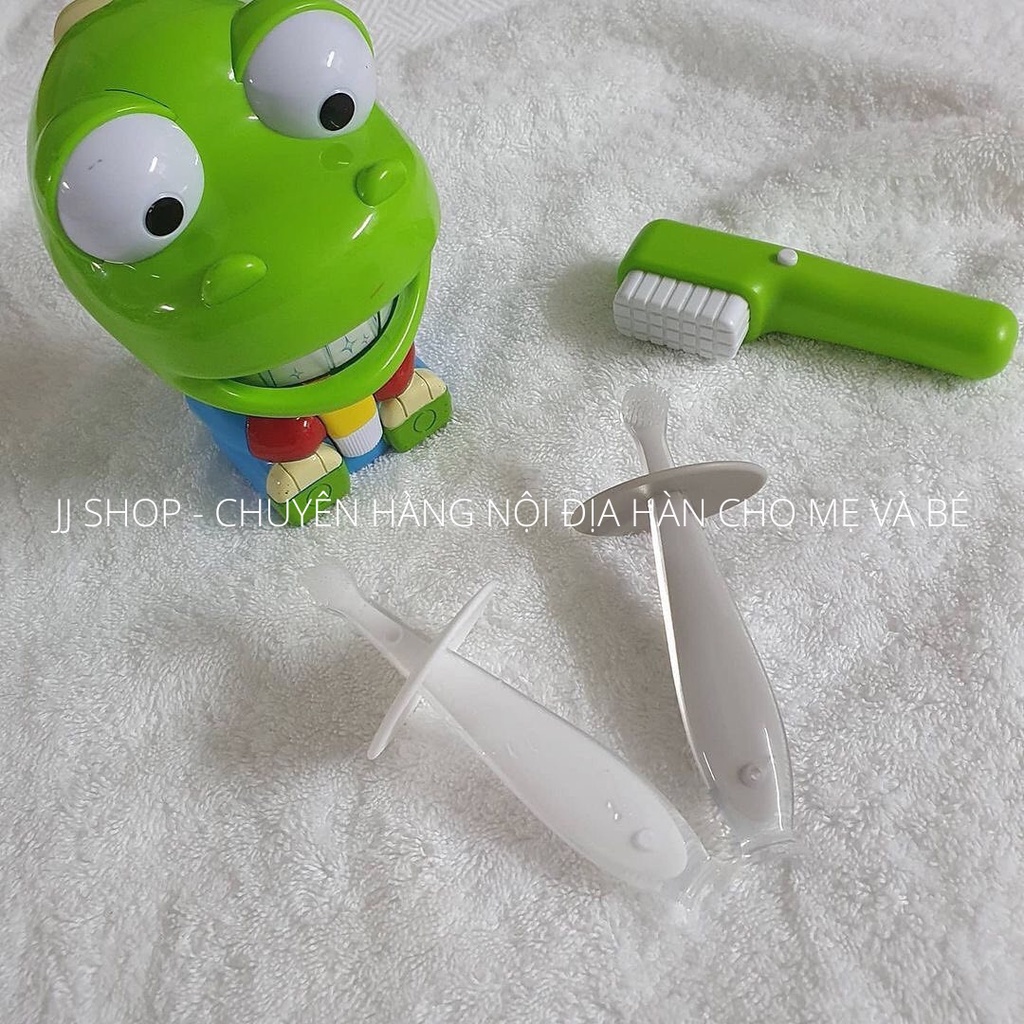 Bàn Chải Đánh Răng Silicon BonBon Cho Bé Hàn Quốc - MADE IN KOREA