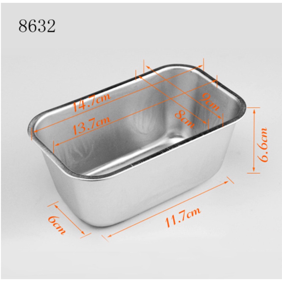 Khuôn loaf bánh mì nhôm chữ nhật A02, A03, A04, A05