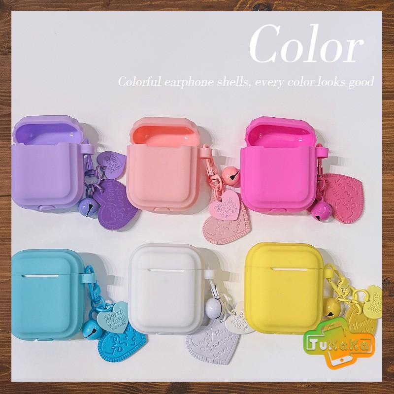 Case Airpods 1/2/3/Pro đơn sắc màu pastel thanh lịch xinh xắn