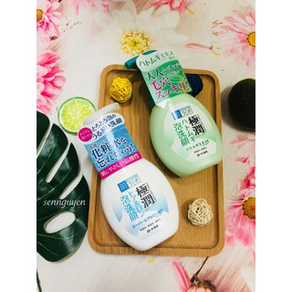 Sữa rửa mặt tạo bọt Hada Labo Gokujyun/Hatomugi Foaming Cleanser (160ml, hàng xách nội địa Nhật)