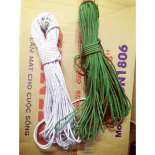 DÂY DÙ TRÒN TRẮNG, XANH 3mm, 4mm