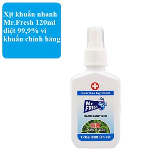 Chai xịt rửa tay khô diệt khuẩn nhanh đa năng Mr. Fresh 120ml