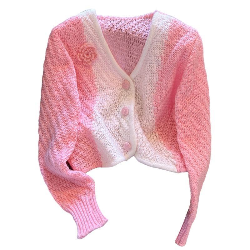 Áo Khoác Cardigan Dệt Kim Cổ Chữ V Dáng Rộng Thời Trang Mùa Thu 2022
