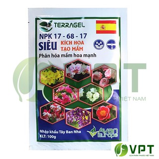 PHÂN BÓN LÁ TERRAGEL NPK 17-68-17 SIÊU KÍCH HOA, SIÊU TẠO MẦM