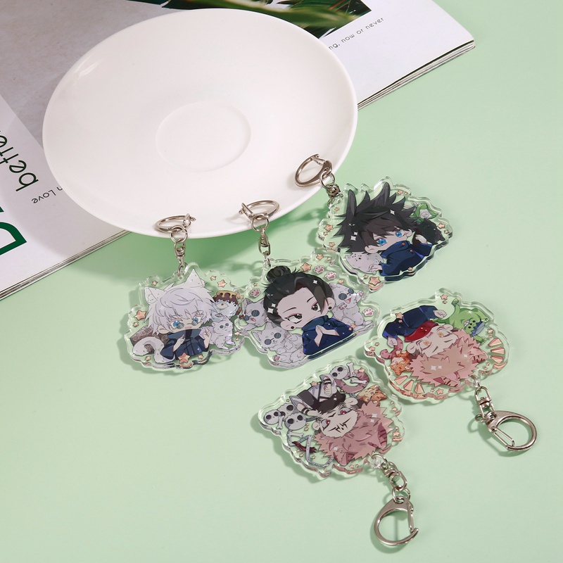 Móc Khóa Acrylic Hình Jujutsu Kaisen Satoru Gojou Itadori Yuuji Fushigura Megumi Nobara Kugisaki