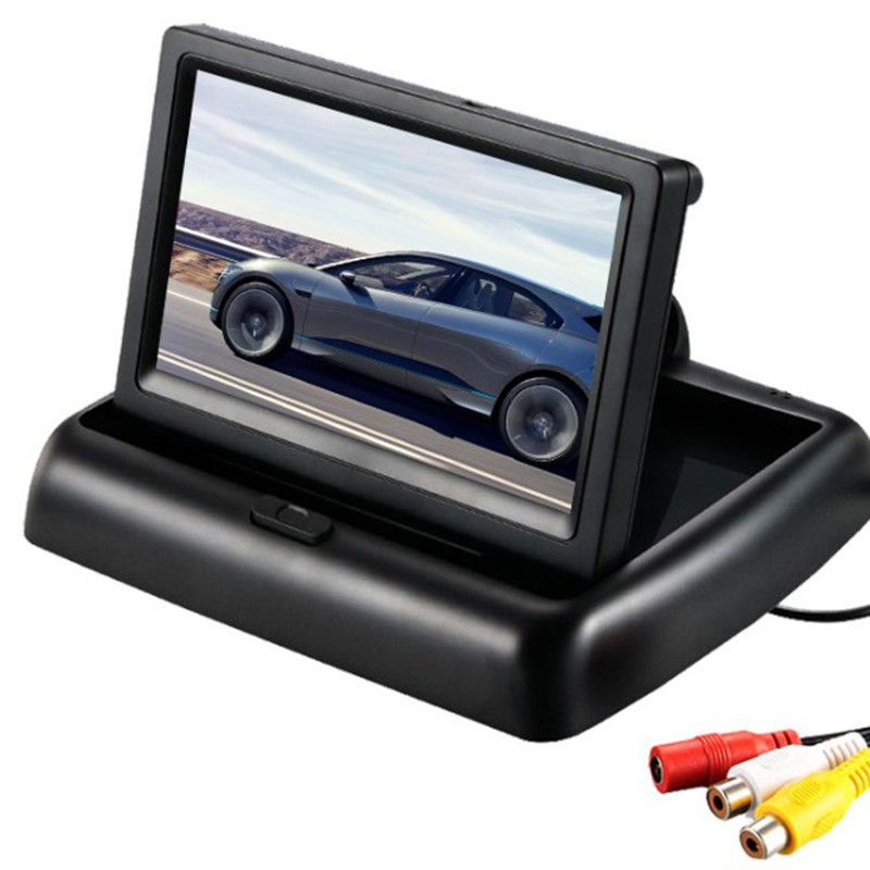Màn Hình Taplo Ô Tô 4.3 Inch 2 Cổng AV (Màn Hình Gấp)